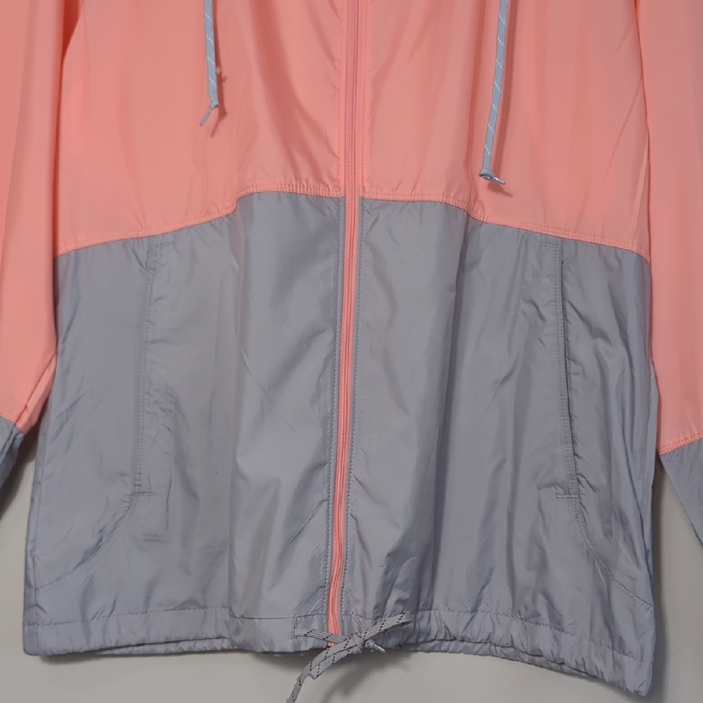 Columbia Flash Forward Coral Peach Gray Windbreaker Jacket Full Zip XL Spring - Picture 6 of 16